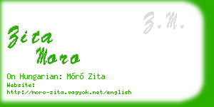 zita moro business card