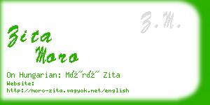 zita moro business card